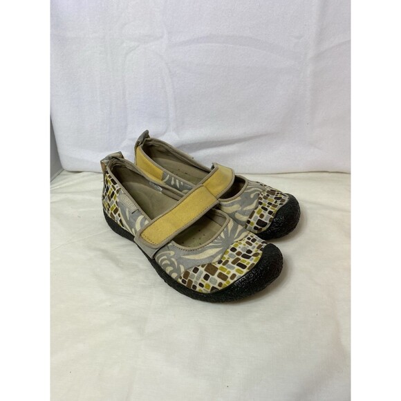 KEEN Mary Jane Harvest Silver Zebra Loafer Flats Mules Clogs Women Size 7 - Picture 1 of 10